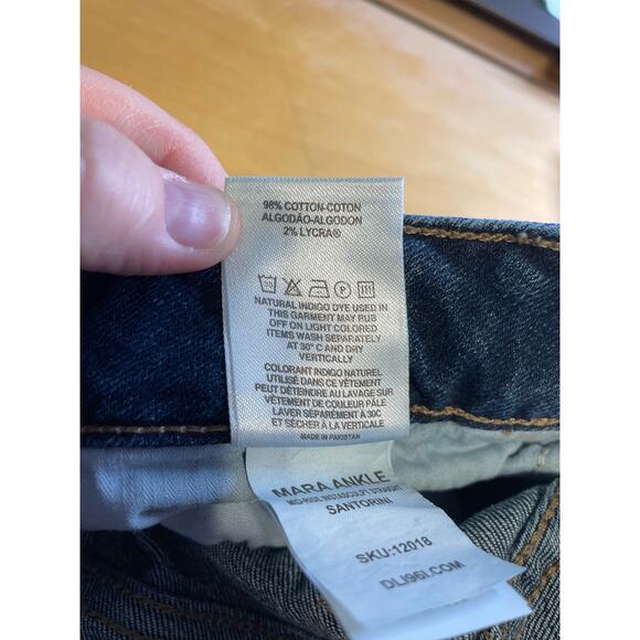 DL1961 Jeans Size 29 High Rise Boho Festival Hippie Ankle Cropped Raw Hem - Picture 8 of 8